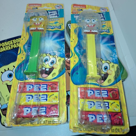 NEW SEALED! Spongebob-Squidward & Plankton WATCHES Plus Collector PEZ - Picture 4 of 6